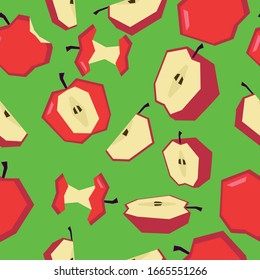 seamless background with colorful apple. vector pattern
