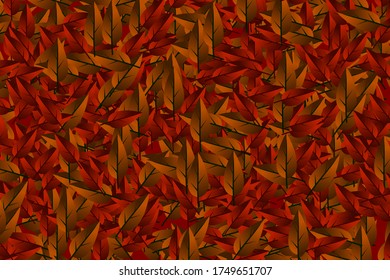 Seamless background with colorful autumn leaves. Vector illustration.

