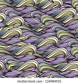 Seamless background with colorful bright waves.