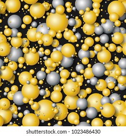 Seamless background of colorful bubbles. 3d effect balls bright colorful seamless background.