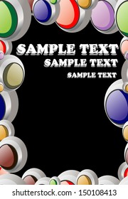 Seamless background of colorful  buttons