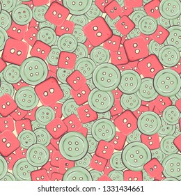 Seamless background with colorful buttons. vector illustration