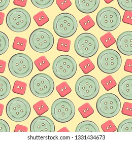 Seamless background with colorful buttons. vector illustration