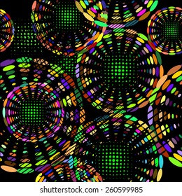 Seamless background of colorful circles. Vector