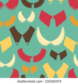 seamless background with colorful collar.shopping fashion icons.vector illustration