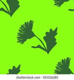Seamless background with colorful flowers, vector illustration.