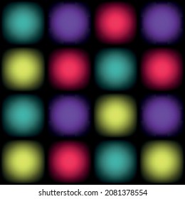 Seamless background - colorful, glowing, three-dimensional balls. Vector.
