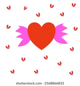 Seamless background with colorful hearts. Beautiful heart background for valentine festival. Backdrop wallpaper concept. Geometry shape abstract tie-dye wallpaper.
