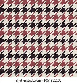Seamless background with colorful hounds tooth. Vector illustration