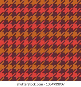 Seamless background with colorful hounds tooth. Vector illustration.