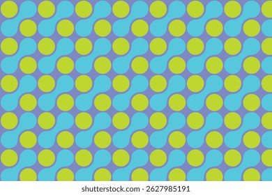 Seamless background with colorful metaballs, abstract geometric shapes. Pattern with connection points. Vector illustration.