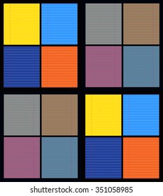 Seamless background with colorful paper sheets, vector illustration.