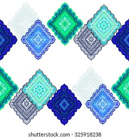 Seamless background with colorful rhombuses. Vector illustration. 