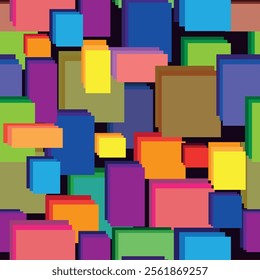 
Seamless background with colorful squares. Vector illustration. Eps 10 to frame your designs in abstract multicolored geometric style