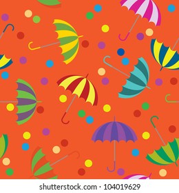 Seamless background with colorful umbrellas