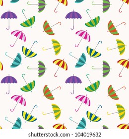 Seamless background with colorful umbrellas