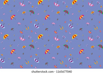 seamless background of colorful umbrellas