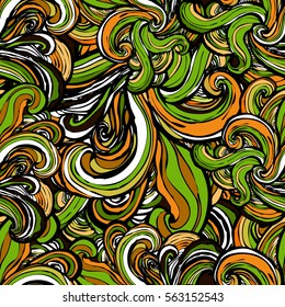 seamless background colorful waves. Vector
