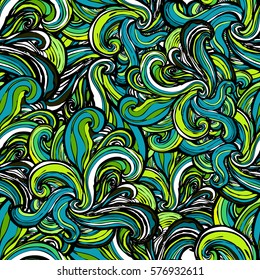 seamless background colorful waves. Vector