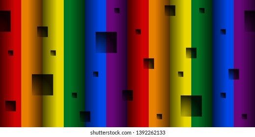 Seamless background with the colors of LGBT Rainbow Flag
