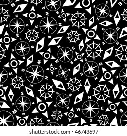Seamless background with compass.