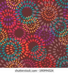 Seamless background composed of colorful circles