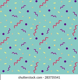 Seamless background confetti pattern flat design