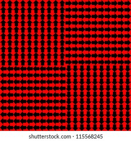 Seamless background consisting of arrows in the different direction