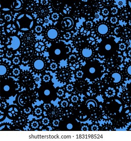 seamless background consisting of bright gears and arrows.the concept of motion