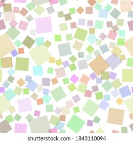 El fondo es impecable y está formado por hojas de notas multicolores de diferentes tamaños, dispuestas al azar. Ilustración vectorial.