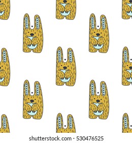 Seamless background consisting of yellow birds