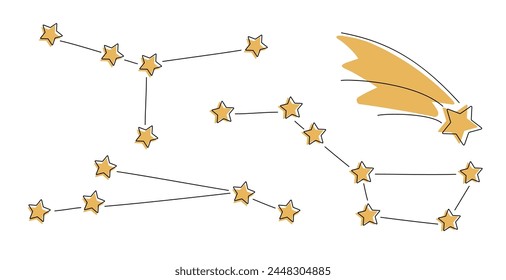 Seamless background of constellations. sky