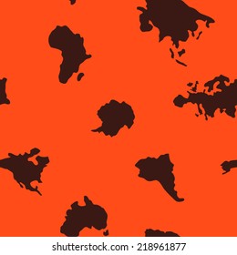 seamless background with continents and parts of the world