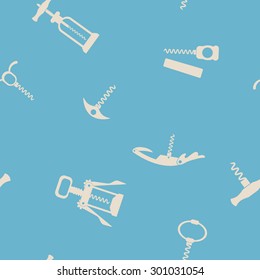 Seamless background with corkscrew for your design
