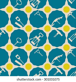 Seamless background with corkscrew for your design
