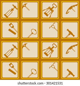 Seamless background with corkscrew for your design