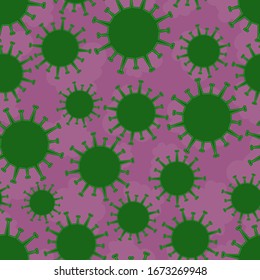 Seamless  background  coronavirus. Vector illustration.