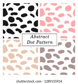 Seamless background cow pattern or dot pattern collection, Cute abstract background of animal print.