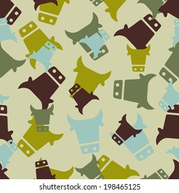 seamless background: cow. Vector Illustration Design Pattern
