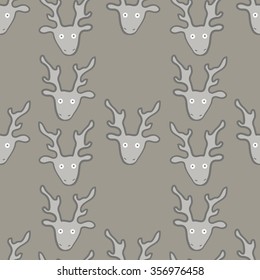 Seamless background with crazy deers