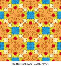 Seamless background created by many geometric objects