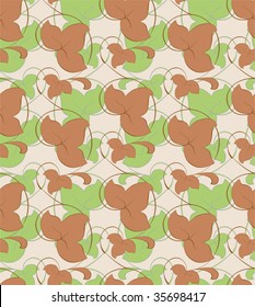 Seamless background with creeping plant.
