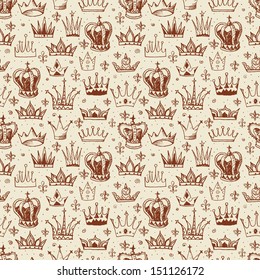 Seamless background and crowns