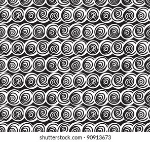 Seamless background of curled abstract waves