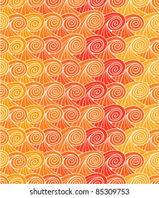 Seamless background of curled waves