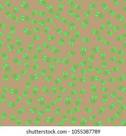 Seamless background with cute cartoon rabbits.