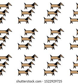 Seamless background, cute dogs. For fabric, covers and other surfaces.