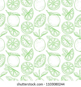 seamless background of cute lemons. hand-drawn illustration