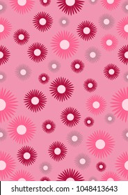 seamless background of daisies head