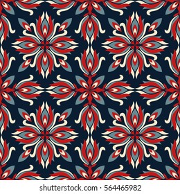 Seamless background in Damascus style. Vintage ornament. Use for wallpaper, printing on the packaging paper, textiles.